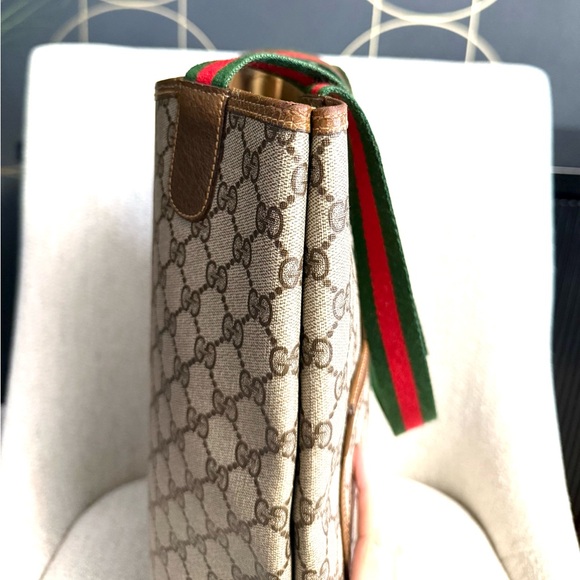Authentic Gucci brown monogram coated canvas tote bag - Picture 10 of 16